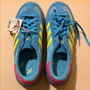 Adidas Bright Blue and Yellow Trainers